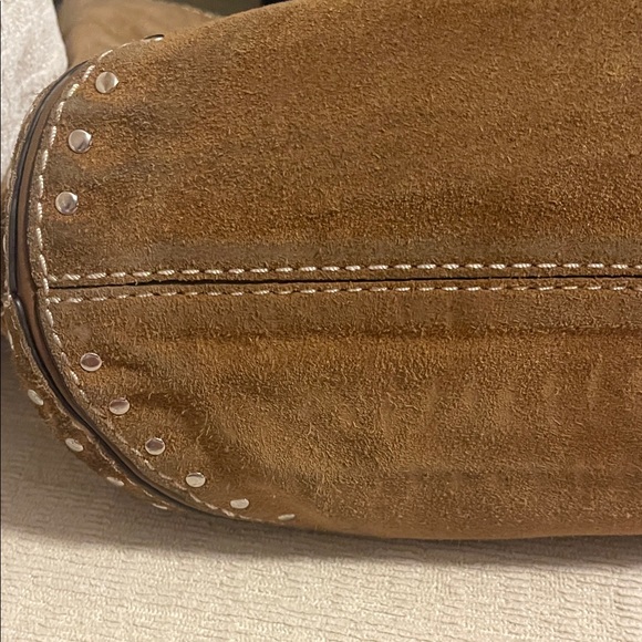 Michael Kors Brown Suede and Leather Tote Bag - Picture 10 of 16